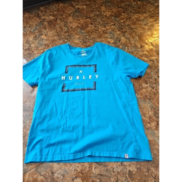 Hurley Men's One and Only Graphic Logo Short Sleeve Tee T-Shirt Blue‎ Large - Picture 2 of 6